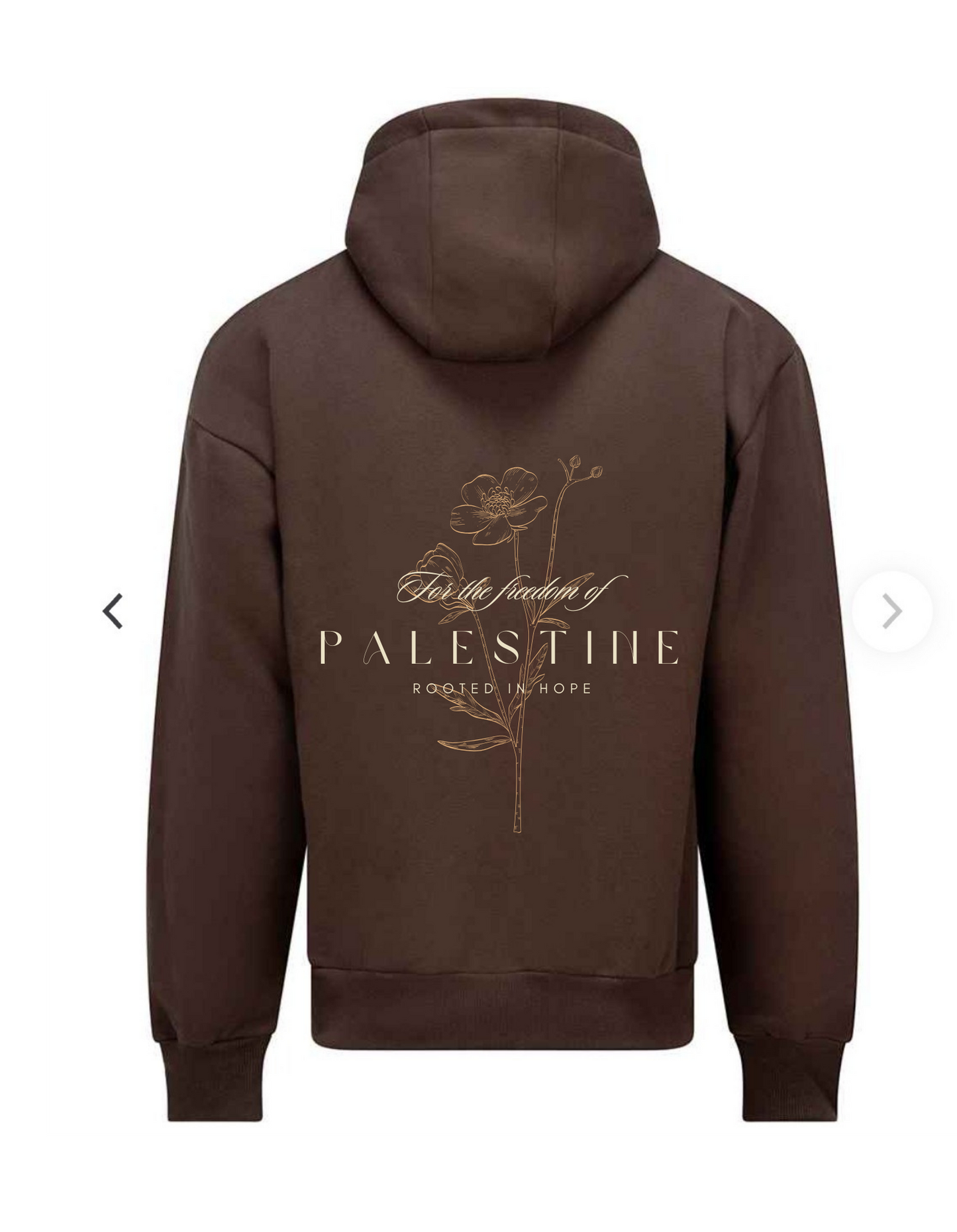 Luxury Brown Palestine hoodie 'Rooted’ xs - xxl