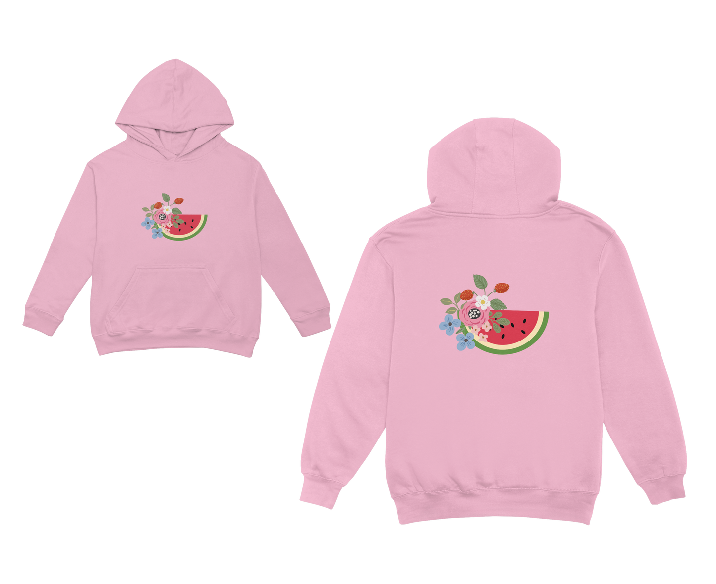 Girls Pink Palestine hoodie 'Blooming Watermelon'