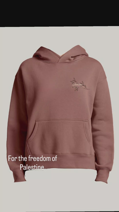 Hazy Pink Palestine hoodie 'Rooted’ xs - xxl
