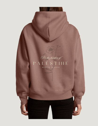 Hazy Pink Palestine hoodie 'Rooted’ xs - xxl